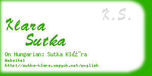 klara sutka business card